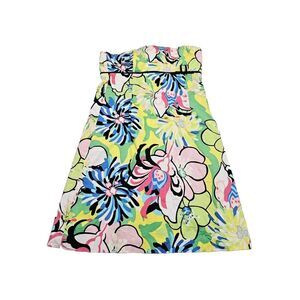 Tibi Tropical A Line Mini Dress Size 8 Floral‎  Strapless 28" Hawaiian